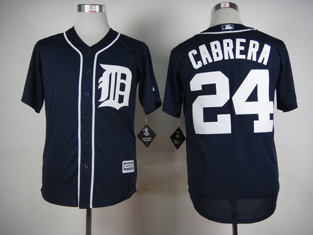 Men Detroit Tigers #24 Cabrera Blue MLB Jerseys